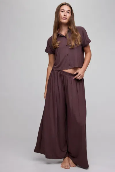 Barefoot Dreams Ultra Soft Jersey Sleep Set In Purple
