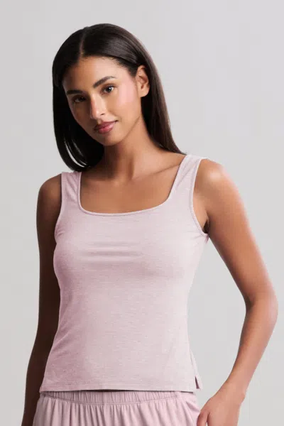 Barefoot Dreams Ultra Soft Jersey Square Neck Tank In Pink