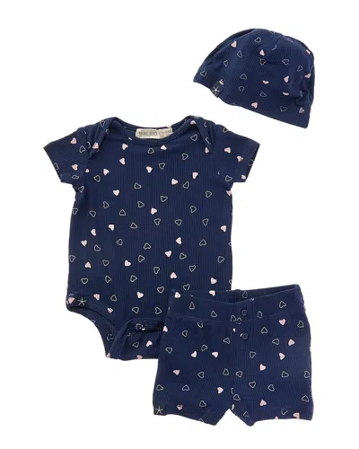 Barefoot Dreams Ultra Soft Rib Baby Set In Blue