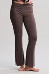 Barefoot Dreams Ultra Soft Rib Fold Over Pant In Java