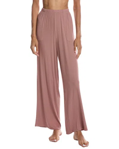 Barefoot Dreams Ultra Soft Rib Patch Pocket Pant In Brown