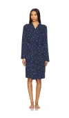 Barefoot Dreams Ultra Soft Rib Piped Robe In Marine & Pink Peonie