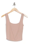 Barefoot Dreams Malibu Collection Ultra Soft Rib Cropped Tank In Neutral