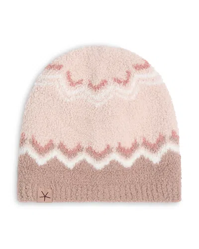 Barefoot Dreams Unisex Cozychic Cable Fair Isle Beanie - Baby In Neutral