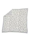 Barefoot Dreams Unisex Cozychic Leopard Blanket In Ocean/cream