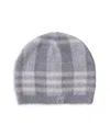 Barefoot Dreams Unisex Cozychic Lite Plaid Beanie - Baby In Gray