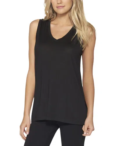 Barefoot Dreams V-neck Tank Top In Black
