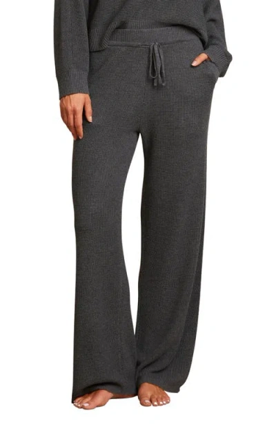 Barefoot Dreams Waffle Knit Drawstring Pants In Anchor