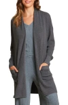 Barefoot Dreams Waffle Knit Lounge Cardigan In Anchor