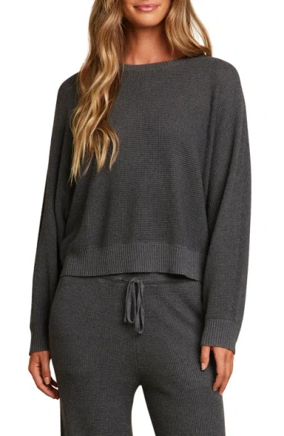 Barefoot Dreams Waffle Knit Pullover In Anchor