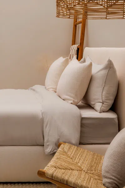 Barefoot Dreams Washed Bamboo Sheet Set In Dune