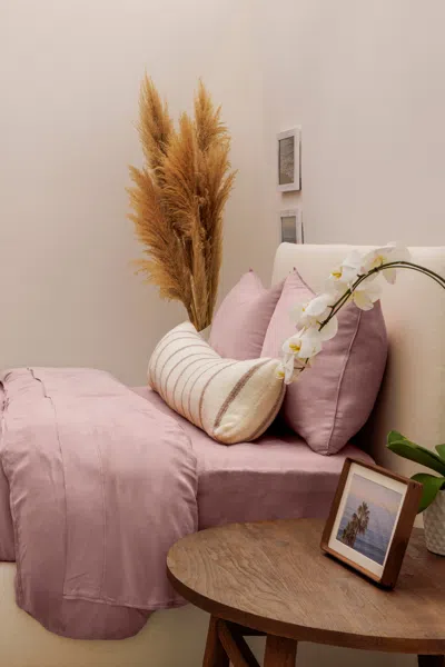 Barefoot Dreams Washed Bamboo Sheet Set In Pink