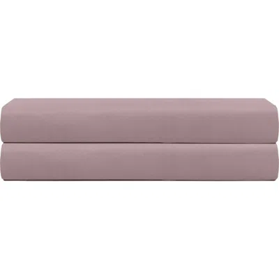 Barefoot Dreams Washed Fitted Sheet In Pink