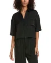 BAREFOOT DREAMS BAREFOOT DREAMS WASHED SATIN CROPPED DREAM SHIRT