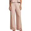 Barefoot Dreams Washed Satin Jacquard Wide Leg Pajama Pants In Feather