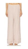 Barefoot Dreams Washed Satin Jaquard Pant In Feather