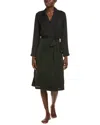 Barefoot Dreams Washed Satin Notch Collar Robe In Black