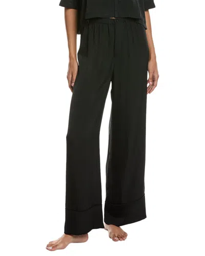 Barefoot Dreams Washed Satin Piped Wide Leg Pant In Animal Print