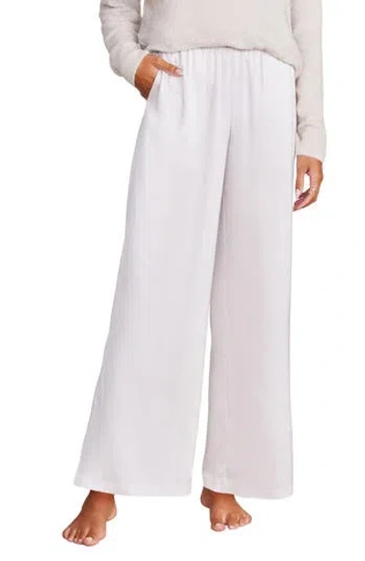 Barefoot Dreams ® Washed Satin Wide Leg Pants In Stone Scattered Paisleys