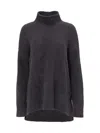 Barefoot Dreams Cozychic High-low Turtleneck Pullover In Black