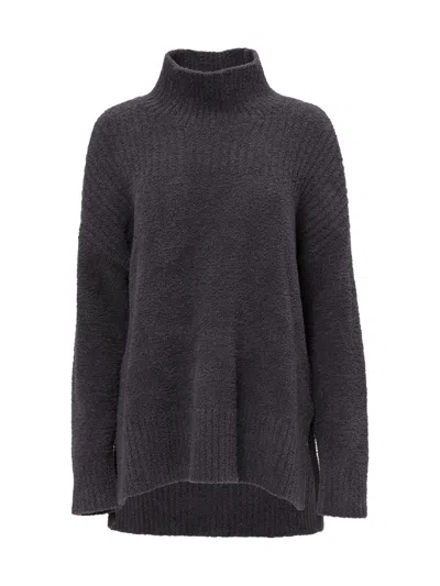 Barefoot Dreams Women's Cozychic High-low Sweater In Black