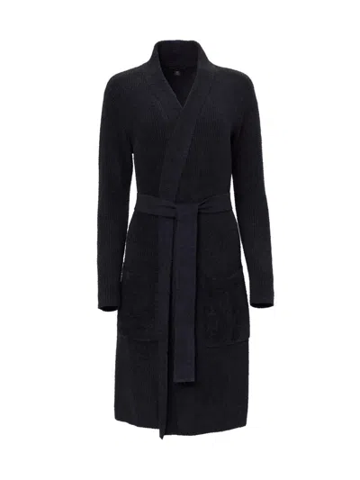 Barefoot Dreams Women's Cozychic Lite Rib-knit Robe In Black