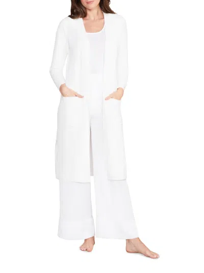 Barefoot Dreams Women's Cozychic Ultra Lite Long Cardigan In White