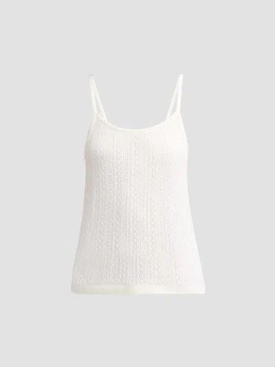Barefoot Dreams Women's Cozychic Ultra Lite Pointelle Tank In White