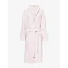Barefoot Dreams Womens Dusty Rose White Cozychic® Fleece Robe