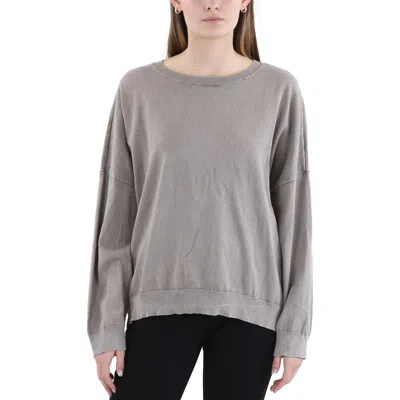 Barefoot Dreams Womens Ribbed Trim Cotton Pullover Sweater In Multi