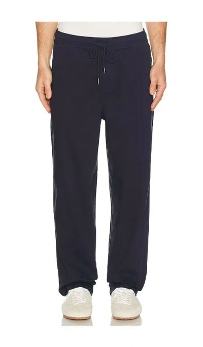 Barefoot Dreams Woven Twill Relaxed Pants In Blue