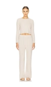 Barefoot Dreams X Revolve Cozychic Lite Cable Pullover & Pant Set In 스톤