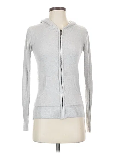 Pre-owned Barefoot Dreams Zip Up Hoodie In Silver