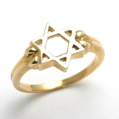 Bareket Fine Jewelry 14k Yellow Gold Jewish Star Of David Ring