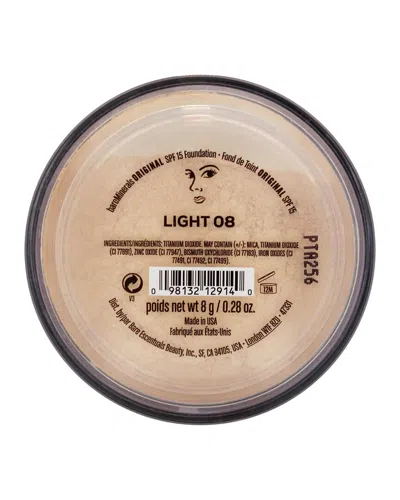 Bareminerals Women's 0.28oz 08 Light Original Foundation Spf 15 In Transparent