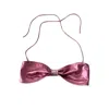 Bareminimale Women's Pink / Purple Emiliana Bikini Top - Pink In Pink/purple