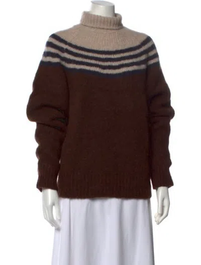 Pre-owned Barena Venezia Alpaca Striped Sweater W/ Tags In Brown