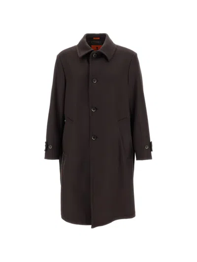 Barena Venezia Auger Belted Button-front Coat In Brown
