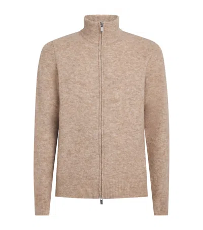 Barena Venezia Barena Alpaca-blend Zip-up Cardigan In Brown