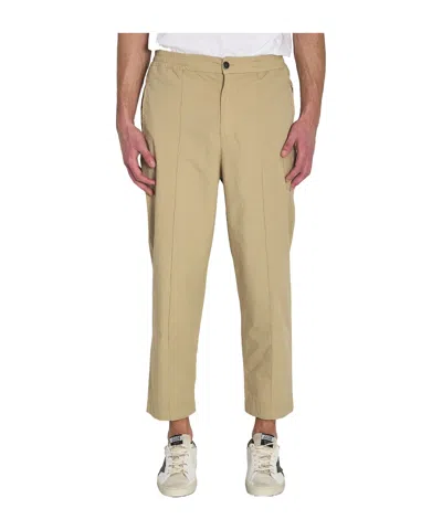 Barena Venezia Ameo Pavion Mid Rise Wide Leg Trousers In Gold