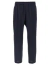 Barena Venezia Elastic Waistband Trousers With Back And Side Pockets In Blue