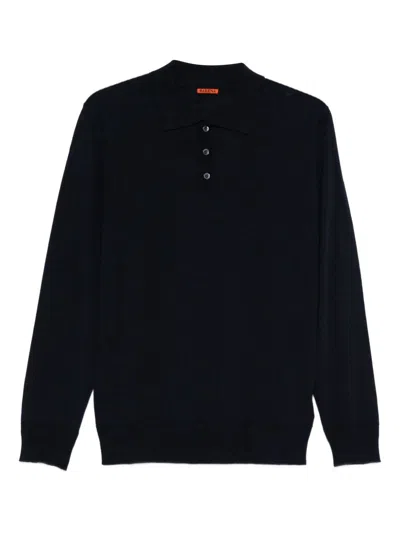 Barena Venezia Long-sleeved Knitted Sweater In Black