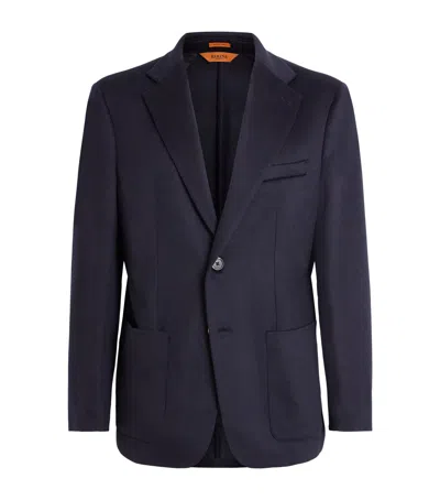 Barena Venezia Barena Brushed Cashmere Blazer In Navy