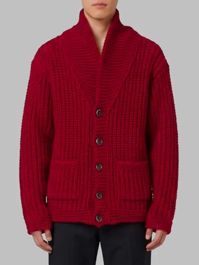 Barena Venezia Cavana Cota Shawl-collar Cardigan In Red