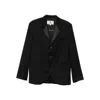 Barena Venezia Satin-lapel Three-button Blazer In Black