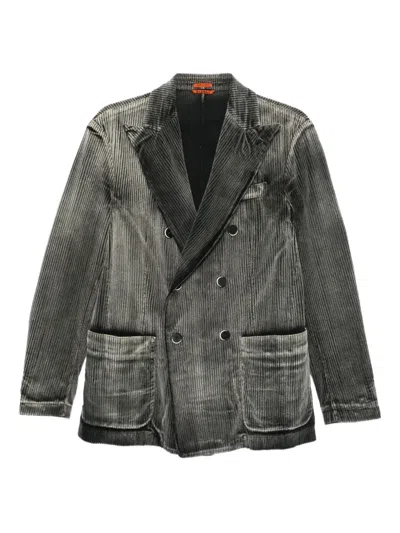 BARENA VENEZIA RIBBED DOUBLE-BREASTED JACKET