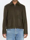 Barena Venezia Magan Caramal Flap-pocket Zip-front Jacket In Brown