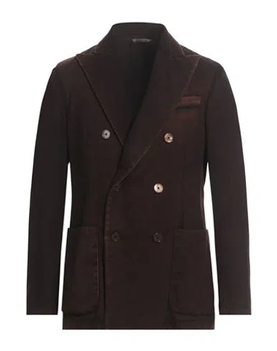Barena Venezia Barena Man Blazer Dark Brown Size 42 Virgin Wool, Elastane