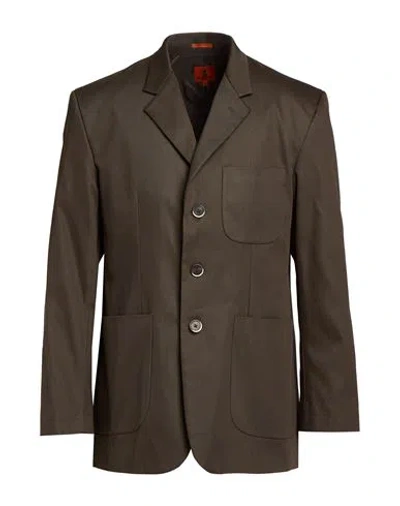 Barena Venezia Barena Man Blazer Dark Green Size 48 Cotton In Brown