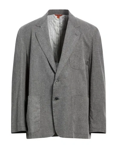 Barena Venezia Barena Man Blazer Grey Size 42 Linen, Viscose In Gray